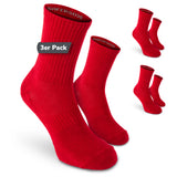 Sports Socks – Red / 3 Pairs